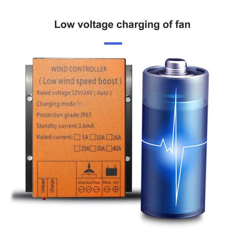 MPPT Wind Turbine Controller, 12V/24V 40A Universal Wind Turbine Generator