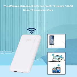 Mobile Router, 4G LTE Wi Fi Mobile Hotspot with Sim Card Slot, 300Mbps Portable Travel Router, 10000mAh Battery, Up to 10 User, for Dorm Travel Outdoor