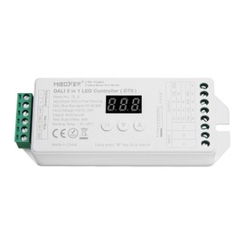 LIGHTEU, Milight Miboxer Dali 5-in-1 LED Strip Controller, PWM Dimming Output, 12-24 V, Compatible with 5 Modes LED Strip DL-X (DT8)