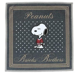 Brooks 001522-0005-01 Brothers x Peanuts Smartphone / Glasses Cleaning Cloth Handkerchief, Dot (Gray), Men's Smartphone Cleaning Cloth, Microfiber, Approx. 9.8 inches (25 cm)