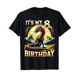 It's My 8th Birthday Dragon 8 Birthday 8 Year Old Boy T-Shirt