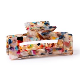 Everist Large Confetti Claw Clip – Recycled, Gentle Hair Clip for All Hair Types