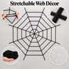 150/250cm Giant Stretchy Spider Web Halloween Cobweb, Black White Spider