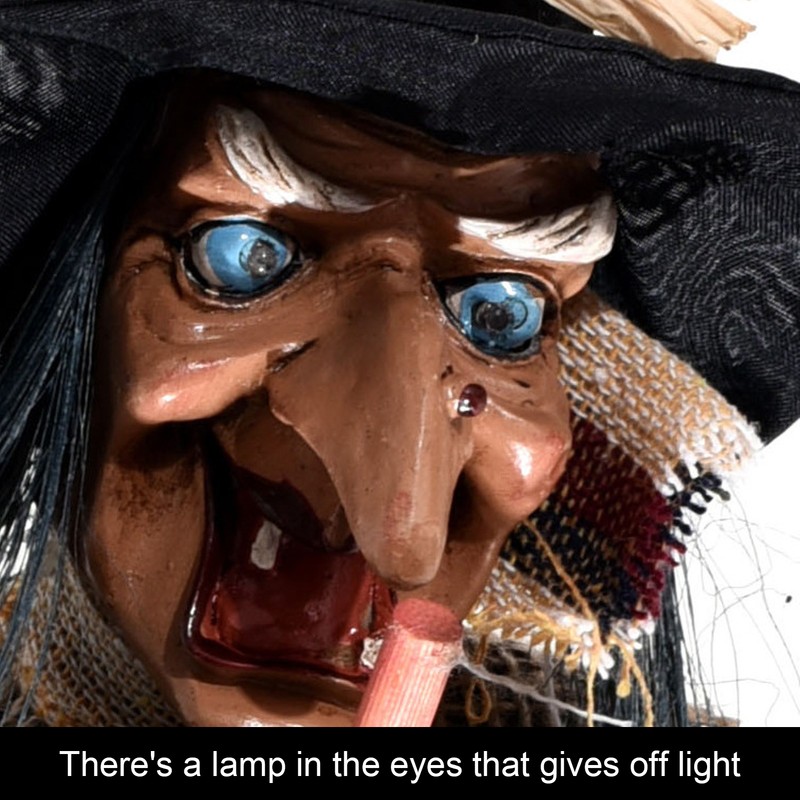 Blue Hanging Horror Witch Decorative Voice Control Hanging Prop Decoration