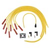 ACCEL 4040 Juego de cables de bujía, 8 mm, color amarillo con botas rectas naranjas