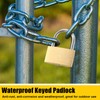 Yaocom Solid Brass Keyed Padlock, Small Padlocks Keyed Alike Yellow