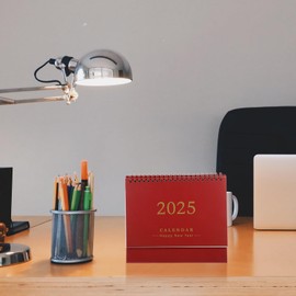 Angoily Flipped Desk Calendar Minimalist Spiral Office Calendar for Easy Organization Academic Use and Desk Decoration