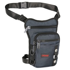 Thigh Pack, Larswon Leg Bag Thigh Pouch Bag Tactical Waist Bag Motorcycle Bag Waterproof, A- Blue, Medium, Leg Bag