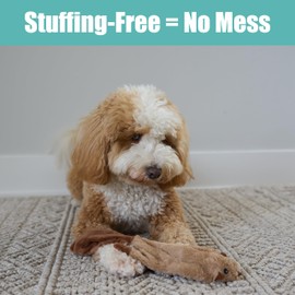 SPOT Skinneeez Beaver Dog Toy – 14" Stuffing-Free Plush Squeaky Dog Toy, Durable Interactive Toy for Small & Medium Dogs, Light to Moderate Chewers, Mess-Free Play