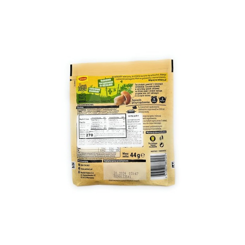 Winiary Zupa Borowikowa 45gram Bag (3-Pack)