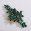 Teyglen Flower Rhinestone Wedding Hair Comb Bridal Crystal Side Hair