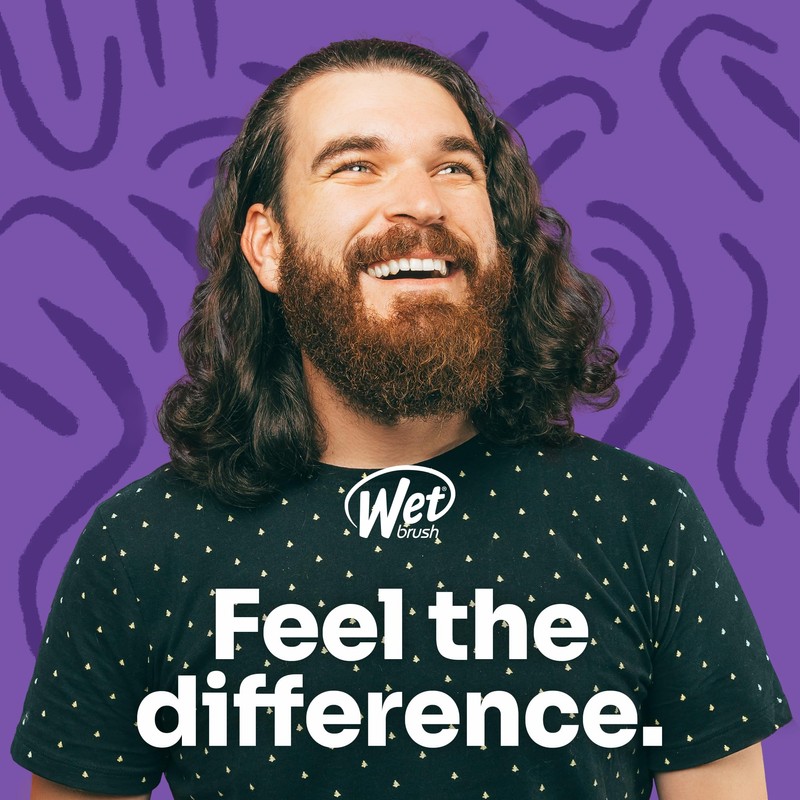 Wet Brush Detangling Hair Brush for Men, Black, Stimulates Scalp