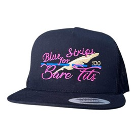 Blue Strips for Bare Tts Hat:_White/White/Pink YP 6006
