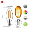 helloify BA11 Dimmable Vintage LED Edison Candelabra Bulb, 60W Equivalent,