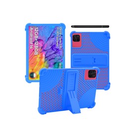Case for Callsky Tab Ctab 11 Android Tablets 11 inch,WUNIAK Hollow Back Design Heat Dissipation Shockproof Lightweight Adjustable Kickstand Silicone Shell&Kids Friendly Soft Case,Blue