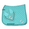 Generic Horse Dressage Saddle Pad Set with Matching Ear Bonnet