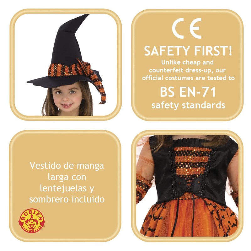 Rubie's Girl's Witch Costume, Sparkle, Medium