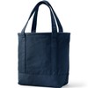 Lands' End Solid Open Top Canvas Tote Radiant Navy Large