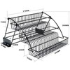 ILWorkTLs 3 Tier Spice Rack Organizer, Retractable Kitchen Storage Organiser,Pull