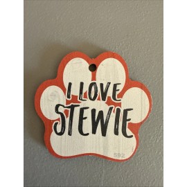 Dog Paw Shaped Magnets: I LOVE MY PET  (I Love STEWIE) Dogs, Gifts, Cars