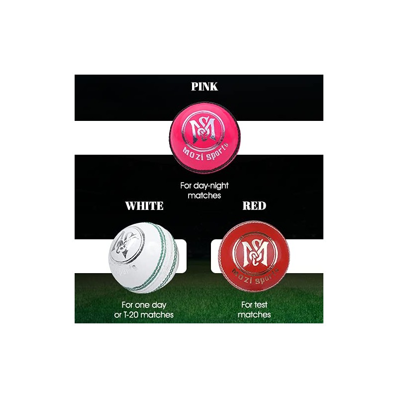 Mozi Sports® Youth Junior Cricket Ball Leather School Club Balls