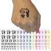 Cactus Hugs Doodle Temporary Tattoo Water Resistant Fake Body Art