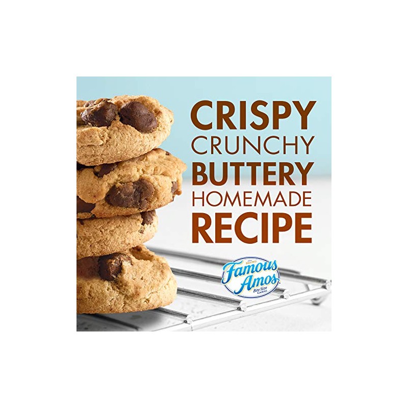 Famous Amos Cookies, Bite Size Chocolate Chip, Single Serve, 1.2