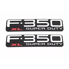 Wallsmart Store Emblem Depot 1999-2004 Ford F-350 Super Duty XL Fender Emblems Right & Left OEM F81Z-16720-CA