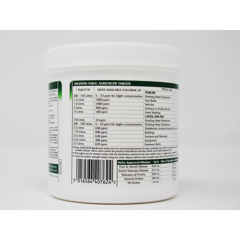 Agrichlor Effervescent Chlorine Tablets (1 pack)