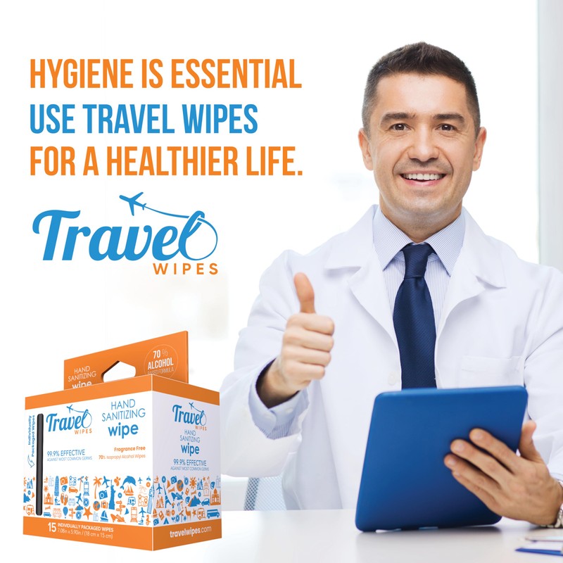 Travel Wipes Travel Wipes HAND SANITIZING Individually Packed Premium Hand