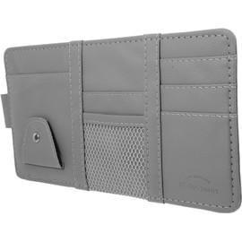 Organizador de Parasol para Coche en PU, Sujetador Firme para Gafas y Tarjetas, Diseño Moderno y Simple para Accesorios Interiores del Auto