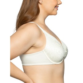 Vanity Fair Vanity Fair womens Beauty Back Smoothing (36c - 42h) Minimizer Bra, White Coconut Lace, 44C US