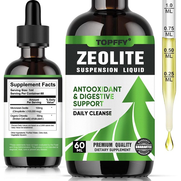 Zeolite Detox Drops for Daily Cleansing, Immune & Gut Support,