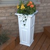 Mayne 4833-W Nantucket Polyethylene Planter, White