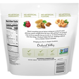 ORCHARD VALLEY HARVEST Cranberry Almond Cashew Trail Mix, 1 oz (Pack of 8), Non-GMO, No Artificial Ingredients