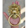 Esplanade StonKraft Brass Lion Sculpted Door Knocker Gate/Door Accessories -