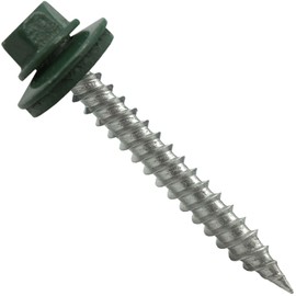 Stainless Steel Metal Roofing Screws (250) 9 x 1-1/2" Evergreen hex Head Sheet Metal Roofing Screw. Self-Piercing (SP) tip Metal to Wood siding Screws EPDM Washer