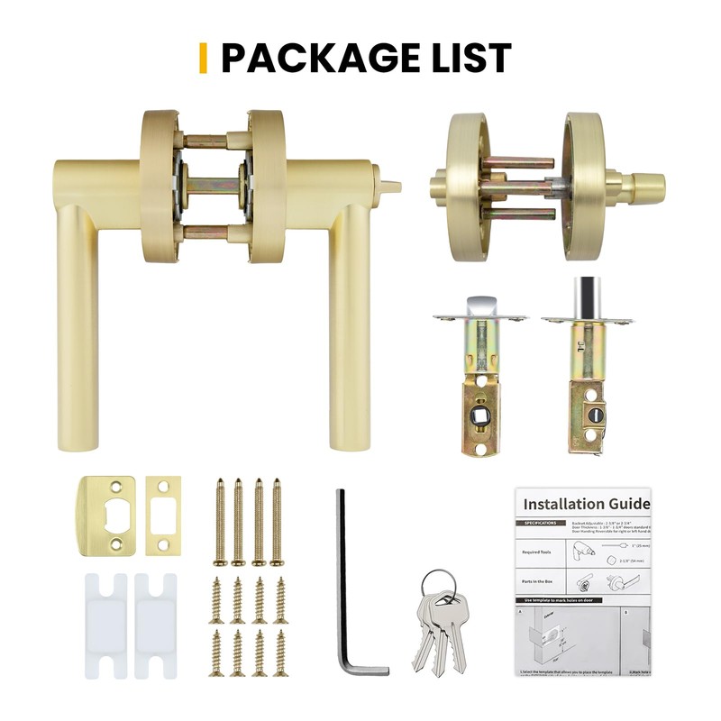 goldenwarm Exterior Deadbolt and Keyed Entry Door Handle Set, Heavy