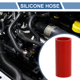 X AUTOHAUX 1 Pcs Straight Coupler Silicone Hose 35mm/1.38" ID 100mm/3.94" Length 0 Degree Car Silicone Hose Coolant Hose 3-Ply 4mm Thickness Air Intake/Turbo/Intercooler Piping Tube Red