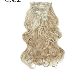 50cm 7Pcs Full Head Wavy Clip In Hair Extensions Synthetic Heat-Friendly Fibre HairPiece