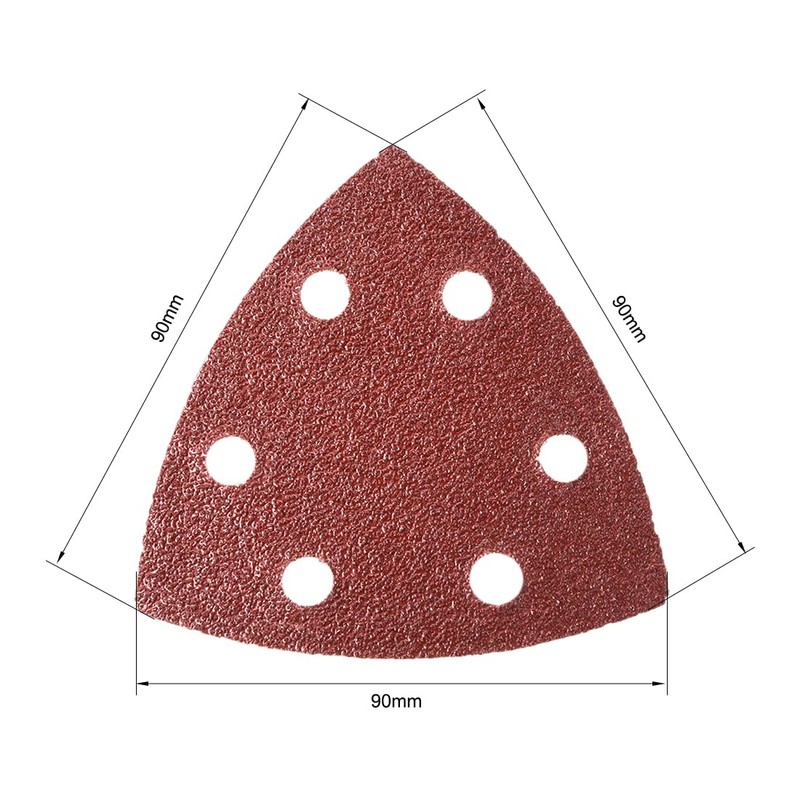 sourcing map Detail Sander Sandpaper, Triangular Sanding Paper, Hook and