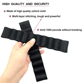 Door Strap Limiting Check Strap Replacement for Jeep Wrangler TJ JK JL CJ YJ JKU & Unlimited Accessories - Heavy Duty Strong Adjustable limiting Door straps Load 1000 Lb (Black)