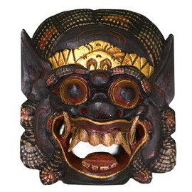 Kunsthandwerk Asien Lion Raksasa Wooden Mask 30 cm Bali Wall Mask