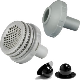 Yizemay Pool Outlet Strainer Pool Plug Stopper, Replacement Pool Inlet Nozzle Pool Maintenance Strong Part Accessory Durable for above Ground Pools Outlet Strainer Pool Hose Adapter (A)