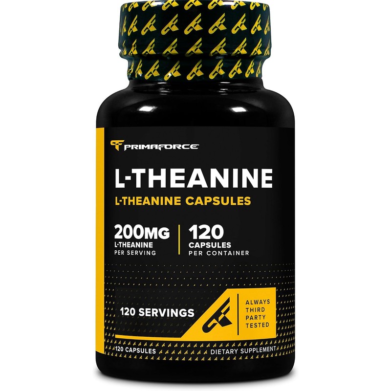 Primaforce Cápsulas de L-teanina (120 Cápsulas, 200 Mg de L-teanina