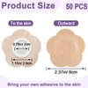 50pcs Disposable Castor Oil Packs, Flower Style, Skin Color