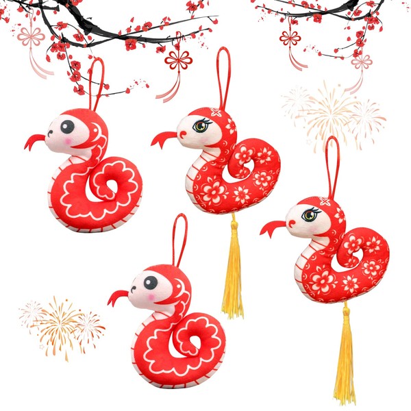 nnOuOnn Year of The Snake Plush Pendant, 4.7 Inch 4