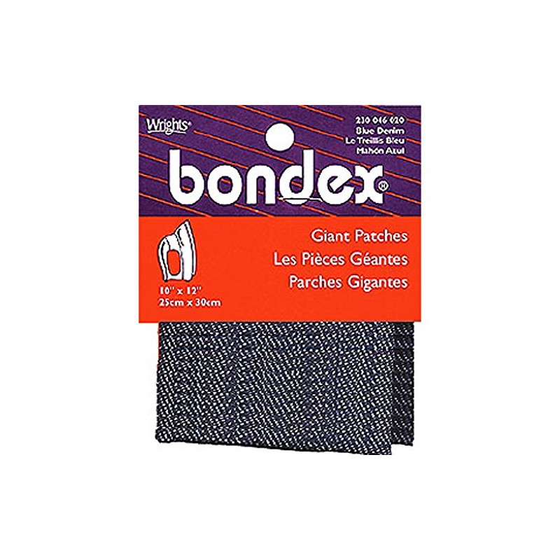 Bondex Iron-On Fabric 10"X12"-Denim
