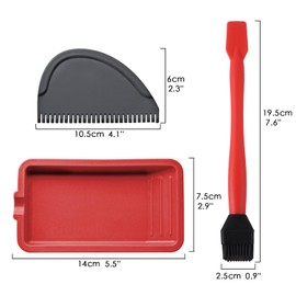 Non-Stick Silicone Glue Brush Wood Glue Applicator Kit with Brush,Tray,Spreader, Multifunctional Reusable Silicone Applicator Kit for Woodworking,Arts,Hobby,Crafts