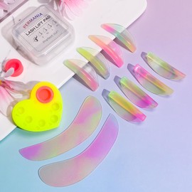 PERMANIA Lash Lift Rods, 13Piece Reusable Soft Eyelash Perm Curler for Lash Lift Kit with Silicone Plate, Suitable for All Eye Shapes DIY